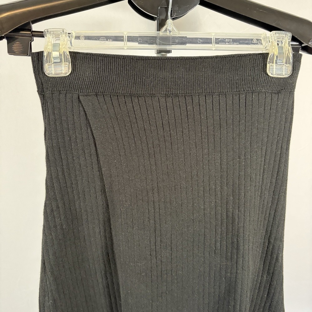 NWT Free People Small Black Knit Ribbed Skirt Grunge Emo Whimsigoth Academia - Picture 4 of 8